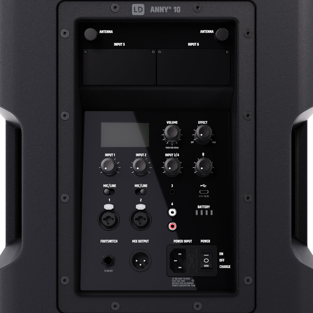 LD Systems ANNY® 10 - 10" bærbart batteridrevet Bluetooth® PA-system med mixer
