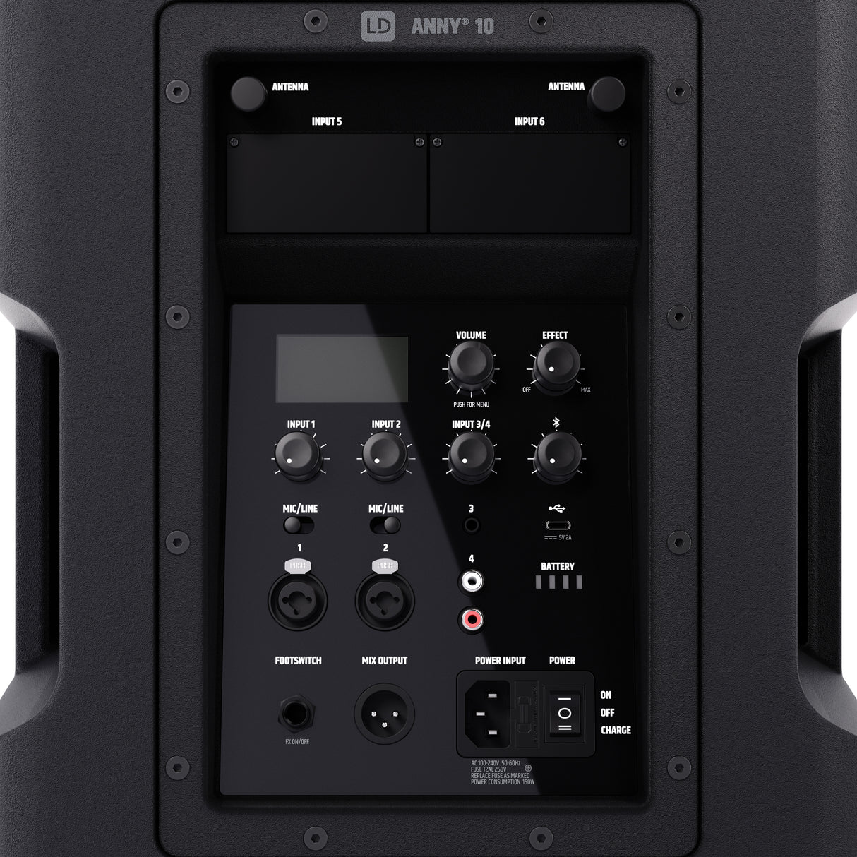LD Systems ANNY® 10 - 10" bærbart batteridrevet Bluetooth® PA-system med mixer