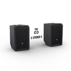 LD Systems ANNY® 8 BPH B6 - Bærbar batteridrevet Bluetooth® PA-højttaler med mixer og 1x headset-mikrofon (inkl. bodypack), Stage Black