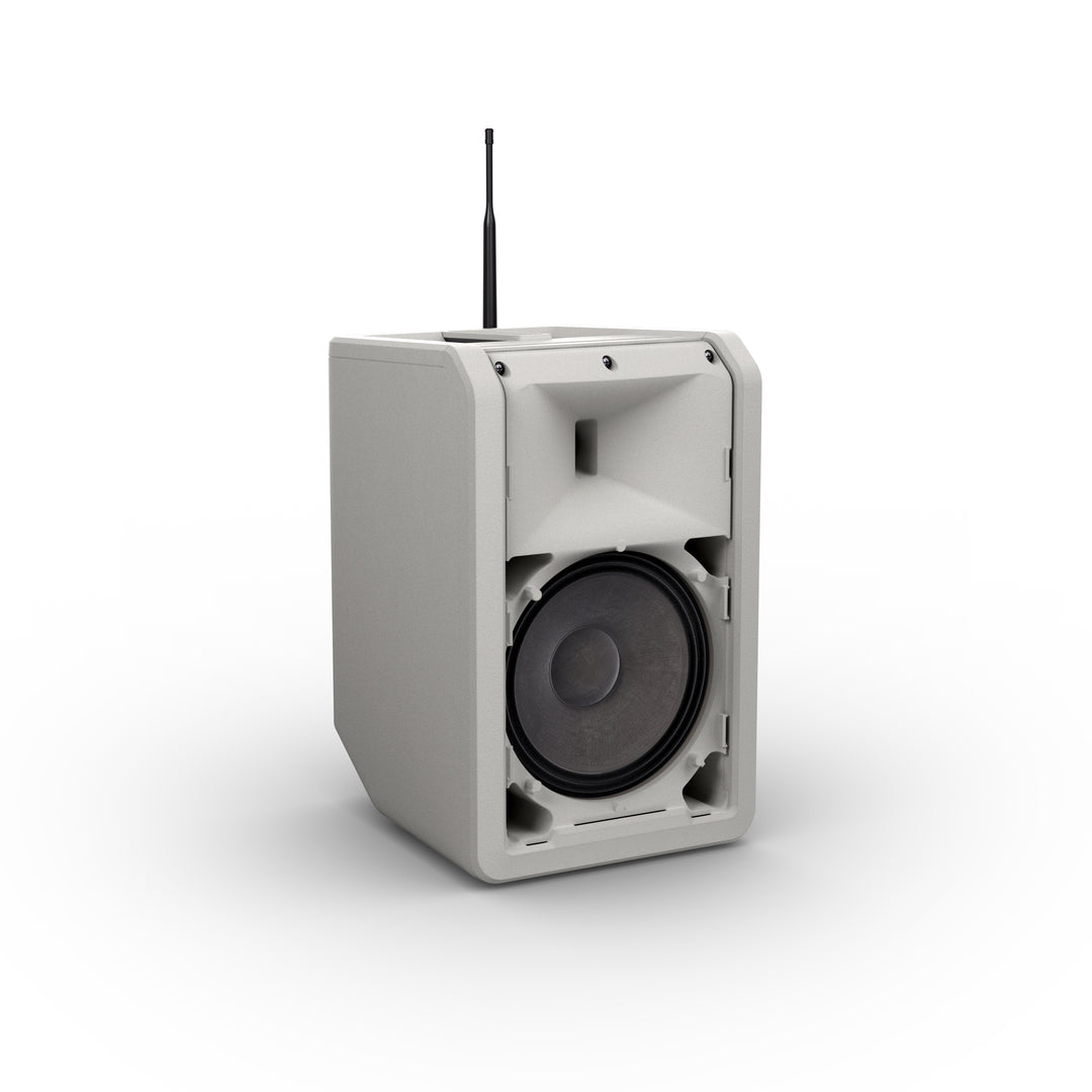 LD Systems ANNY® 8 BPH B8 G - Bærbar batteridrevet Bluetooth® PA-højttaler med mixer og 1x headsetmikrofon (inkl. bodypack), Urban Grey