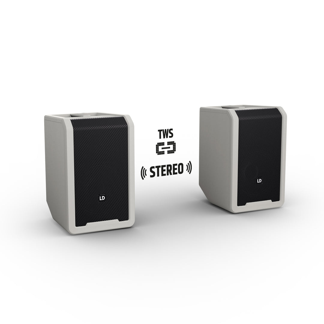 LD Systems ANNY® 8 G - Bærbar batteridrevet Bluetooth® PA-højttaler med mixer, Urban Grey