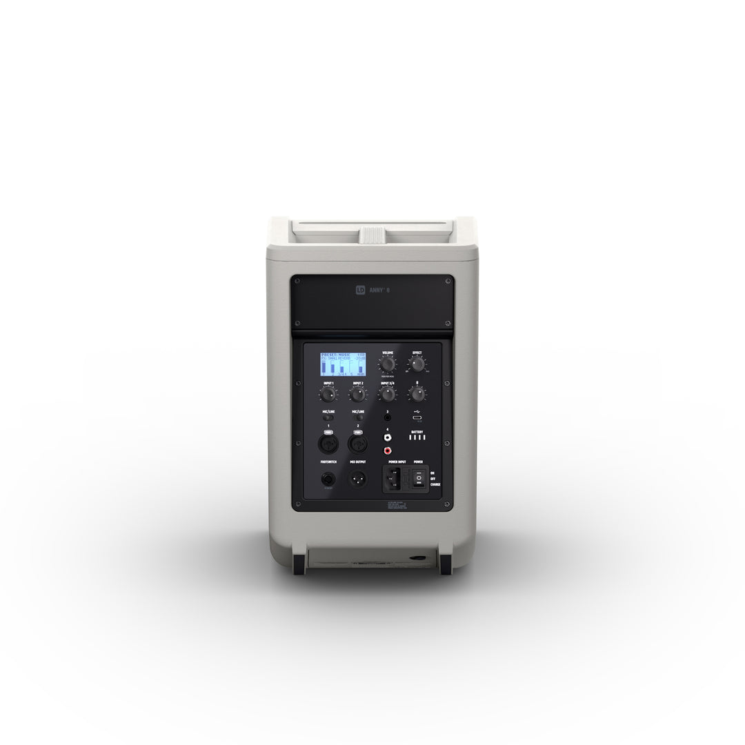 LD Systems ANNY® 8 G - Bærbar batteridrevet Bluetooth® PA-højttaler med mixer, Urban Grey