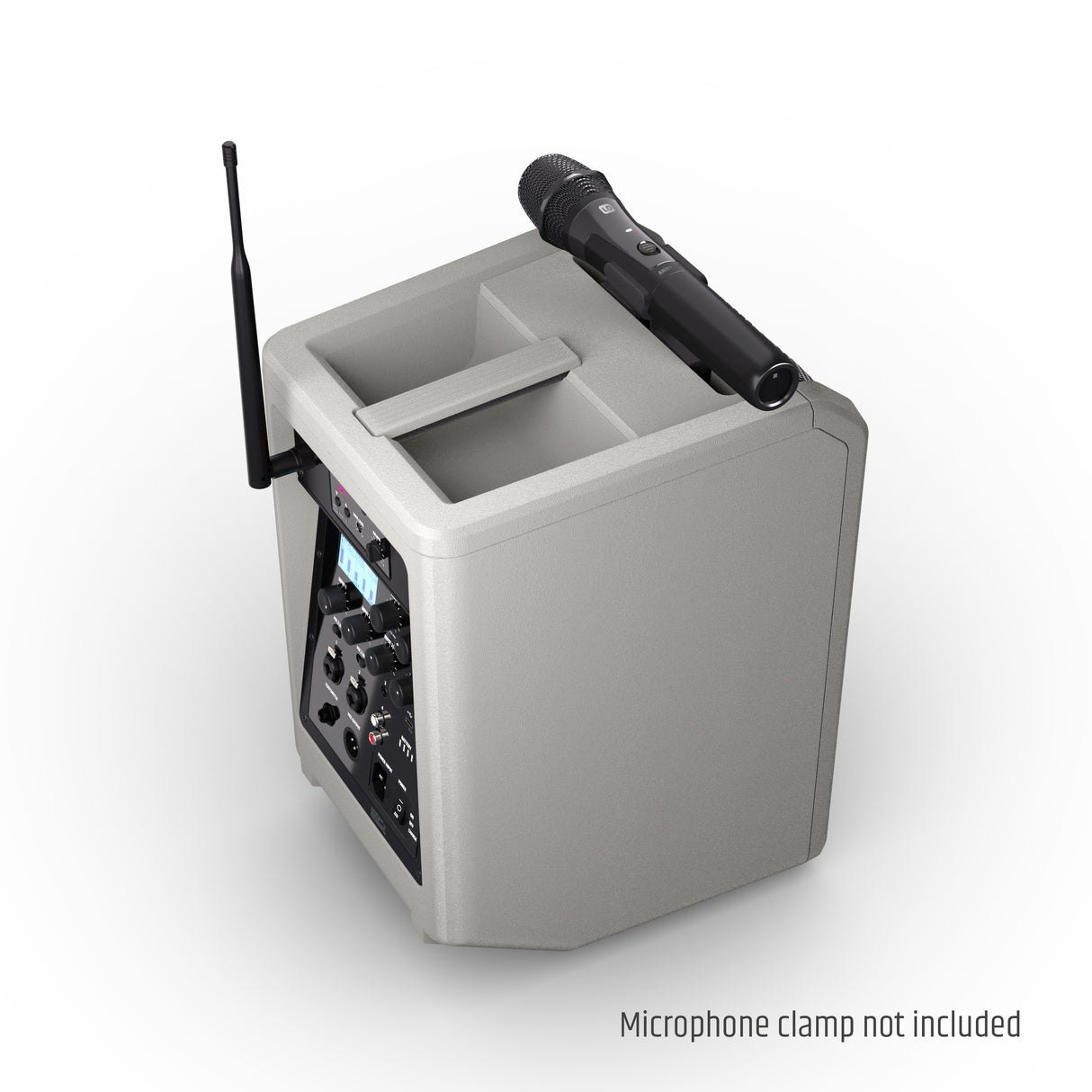 LD Systems ANNY® 8 HHD B5 G - Bærbar batteridrevet Bluetooth® PA-højttaler med mixer og 1x trådløs håndholdt mikrofon, Urban Grey