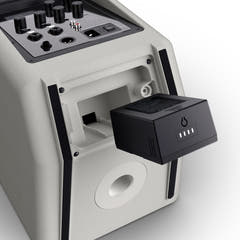 LD Systems ANNY® 8 HHD B5 G - Bærbar batteridrevet Bluetooth® PA-højttaler med mixer og 1x trådløs håndholdt mikrofon, Urban Grey