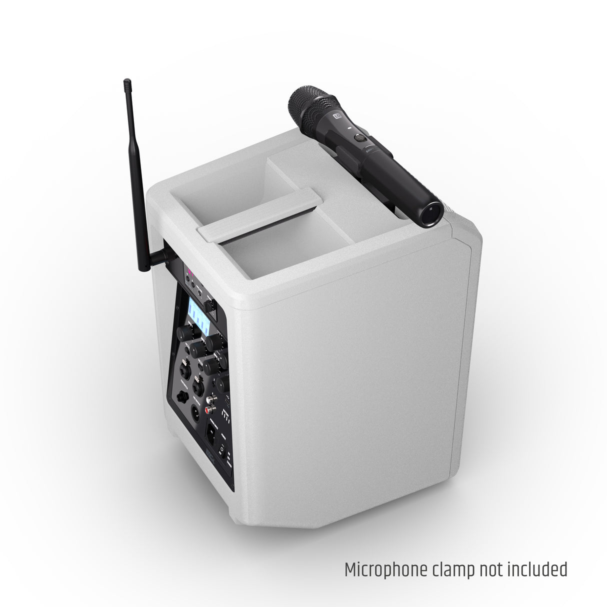 LD Systems ANNY® 8 HHD B5 W - Bærbar batteridrevet Bluetooth® PA-højttaler med mixer og 1x trådløs håndholdt mikrofon, ren hvid