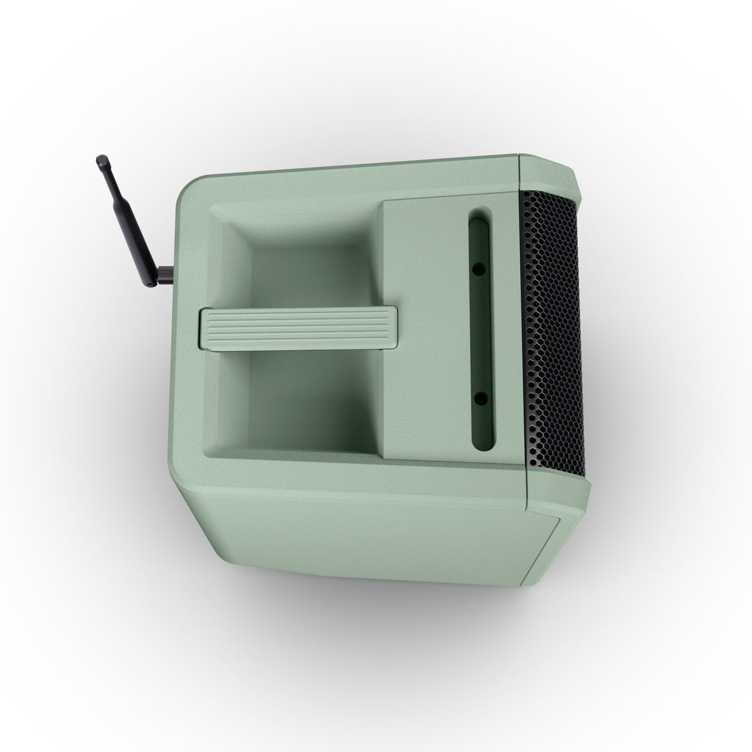 LD Systems ANNY® 8 HHD B6 GN - Bærbar batteridrevet Bluetooth® PA-højttaler med mixer og 1x trådløs håndholdt mikrofon, Adventure Green