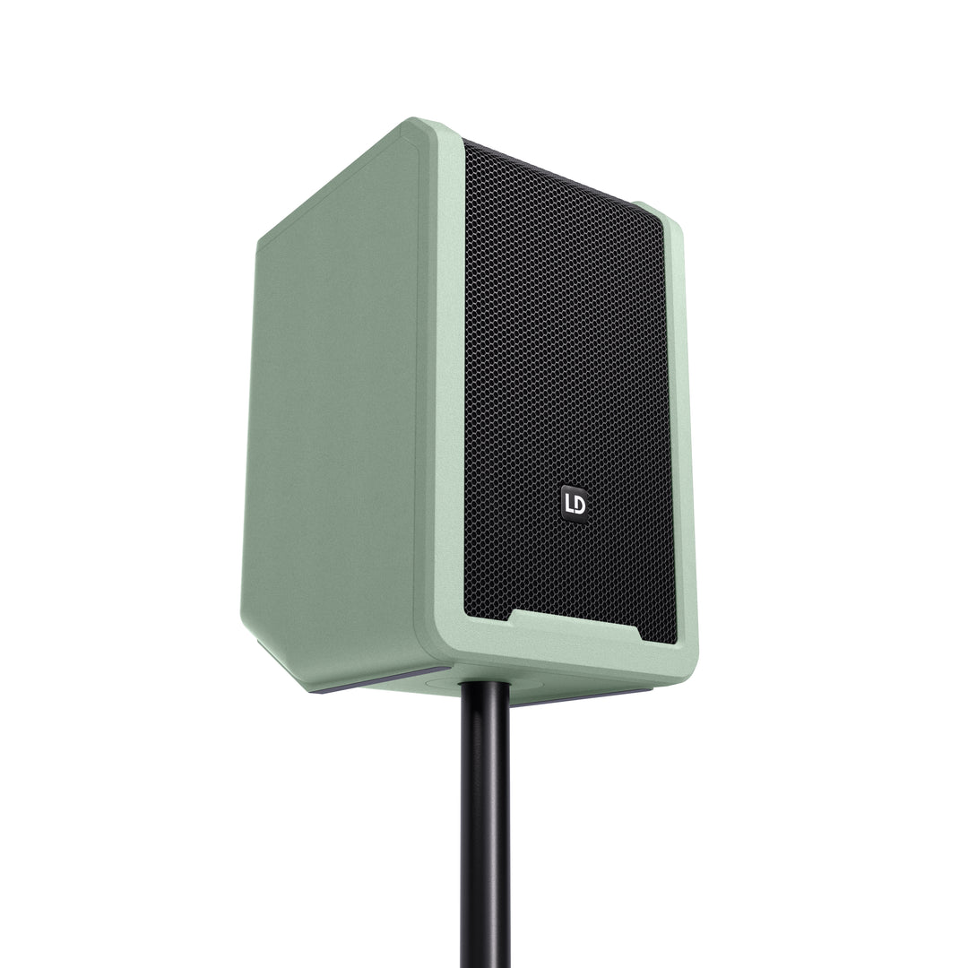 LD Systems ANNY® 8 HHD B6 GN - Bærbar batteridrevet Bluetooth® PA-højttaler med mixer og 1x trådløs håndholdt mikrofon, Adventure Green