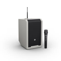 LD Systems ANNY® 8 HHD B6 G - Bærbar batteridrevet Bluetooth® PA-højttaler med mixer og 1x trådløs håndholdt mikrofon, Urban Grey