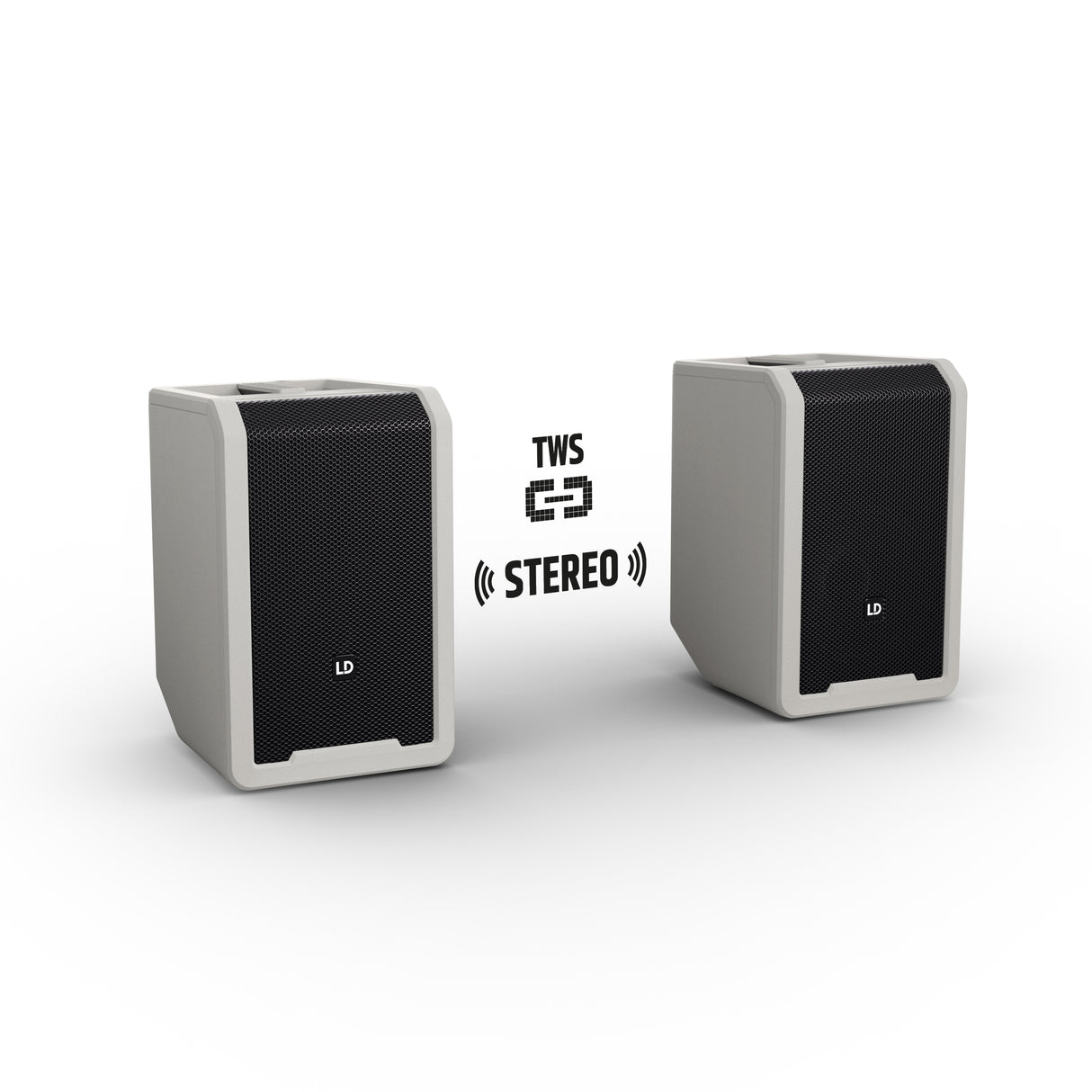 LD Systems ANNY® 8 HHD B6 G - Bærbar batteridrevet Bluetooth® PA-højttaler med mixer og 1x trådløs håndholdt mikrofon, Urban Grey