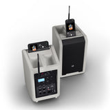 LD Systems ANNY® 8 HHD B6 G - Bærbar batteridrevet Bluetooth® PA-højttaler med mixer og 1x trådløs håndholdt mikrofon, Urban Grey
