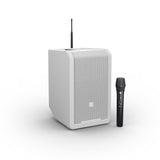 LD Systems ANNY® 8 HHD B8 W - Bærbar batteridrevet Bluetooth® PA-højttaler med mixer og 1x trådløs håndholdt mikrofon, ren hvid