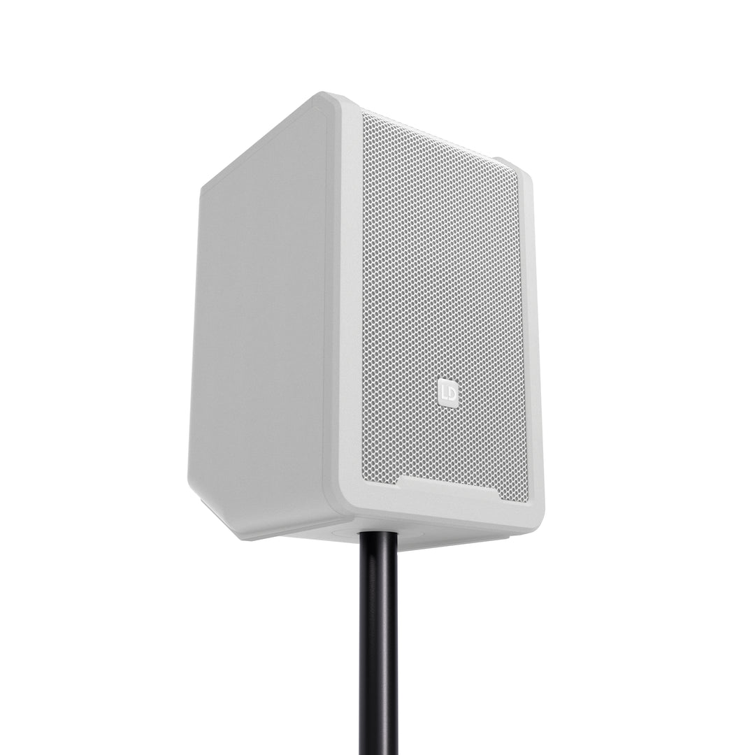 LD Systems ANNY® 8 HHD B8 W - Bærbar batteridrevet Bluetooth® PA-højttaler med mixer og 1x trådløs håndholdt mikrofon, ren hvid