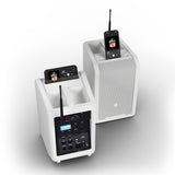 LD Systems ANNY® 8 HHD B8 W - Bærbar batteridrevet Bluetooth® PA-højttaler med mixer og 1x trådløs håndholdt mikrofon, ren hvid