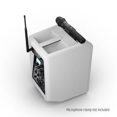LD Systems ANNY® 8 HHD B8 W - Bærbar batteridrevet Bluetooth® PA-højttaler med mixer og 1x trådløs håndholdt mikrofon, ren hvid