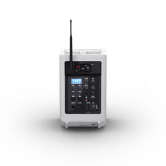 LD Systems ANNY® 8 HHD B8 W - Bærbar batteridrevet Bluetooth® PA-højttaler med mixer og 1x trådløs håndholdt mikrofon, ren hvid
