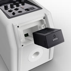 LD Systems ANNY® 8 HHD B8 W - Bærbar batteridrevet Bluetooth® PA-højttaler med mixer og 1x trådløs håndholdt mikrofon, ren hvid