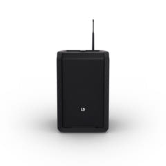LD Systems ANNY® 8 HHD B8 - Bærbar batteridrevet Bluetooth® PA-højttaler med mixer og 1 x trådløs håndholdt mikrofon, Stage Black