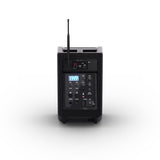 LD Systems ANNY® 8 HHD B8 - Bærbar batteridrevet Bluetooth® PA-højttaler med mixer og 1 x trådløs håndholdt mikrofon, Stage Black