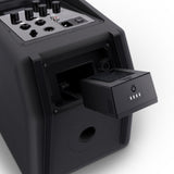 LD Systems ANNY® 8 HHD B8 - Bærbar batteridrevet Bluetooth® PA-højttaler med mixer og 1 x trådløs håndholdt mikrofon, Stage Black