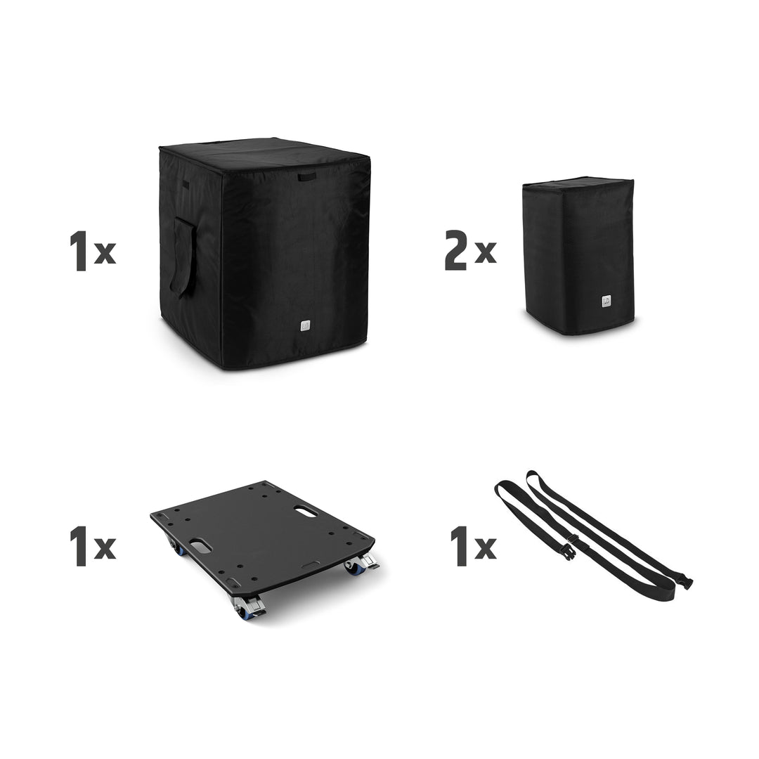 LD Systems DAVE 15 G4X BAG SET - Transport­sæt med hjulplade og beskyttelsesovertræk til DAVE 15 G4X