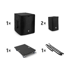 LD Systems DAVE 18 G4X BAG SET - Transport­sæt med hjulplade og beskyttelsesovertræk til DAVE 18 G4X