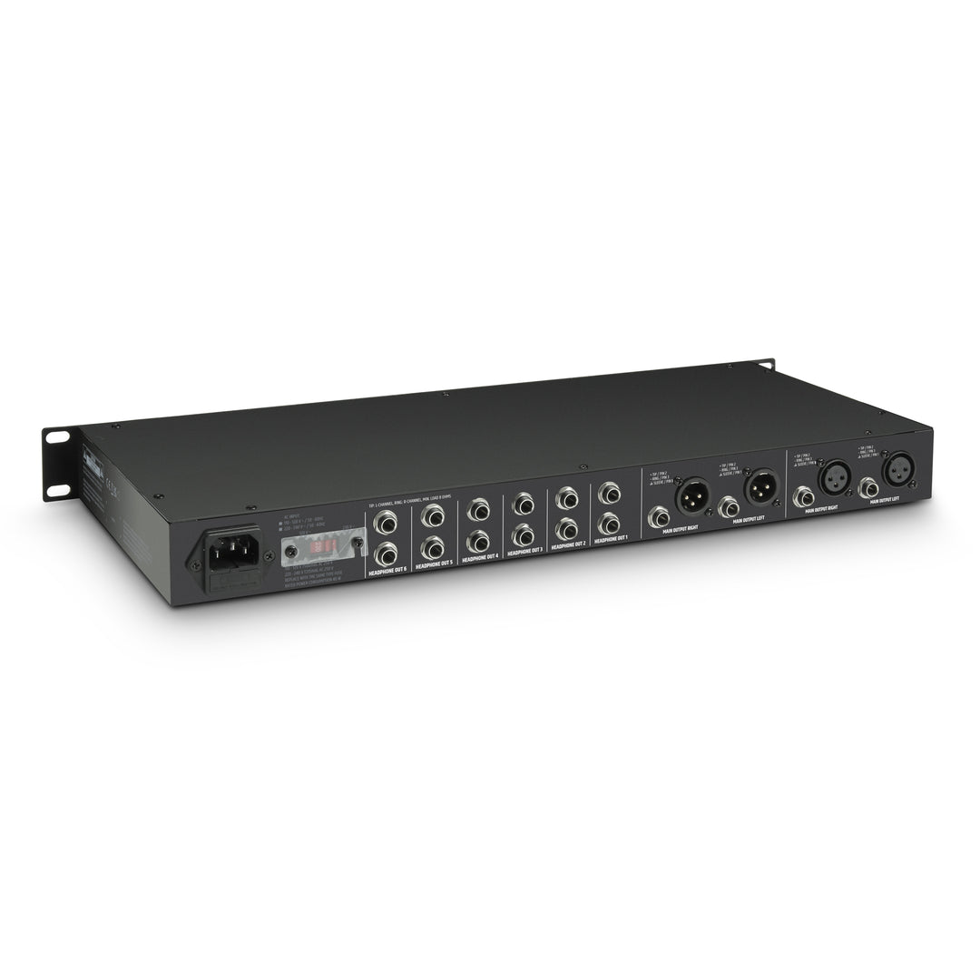 LD Systems HPA 6 - 19" 6-kanals hovedtelefonforstærker