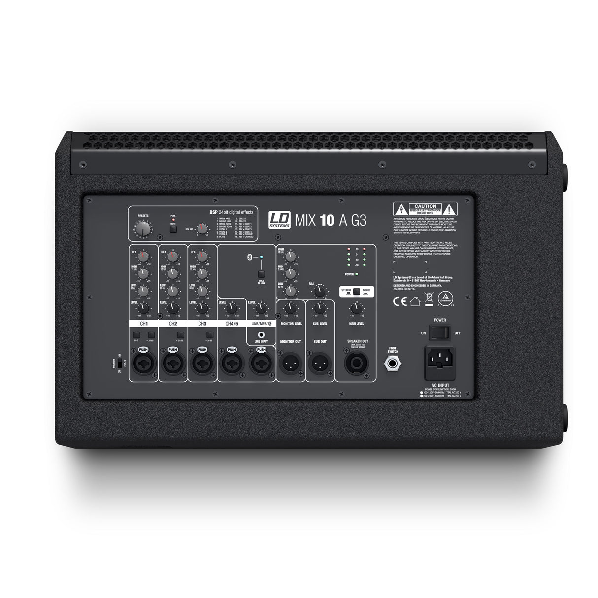 LD Systems MIX 10 A G3 - Aktiv 2-vejs højttaler med integreret 7-kanals mixer