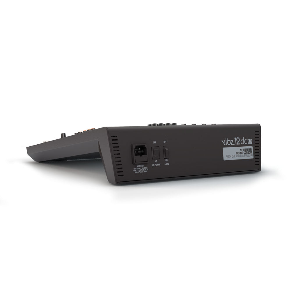 LD Systems VIBZ 12 DC - 12-kanals mixerkonsol med DFX og kompressor