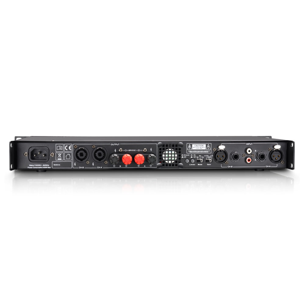 LD Systems XS 400 Effektforstærker (2x100W, 8 Ohm)
