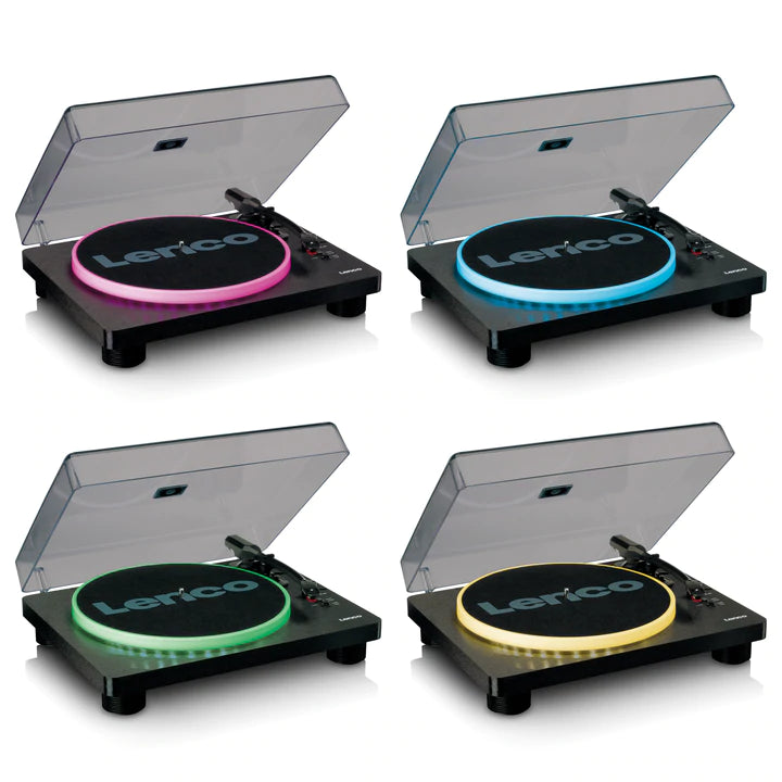 Lenco LS-50 LED Pladespiller Bundle (Sort)