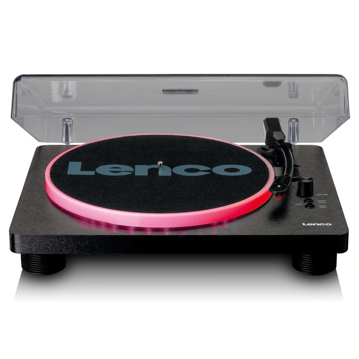 Lenco LS-50 LED Pladespiller Bundle (Sort)