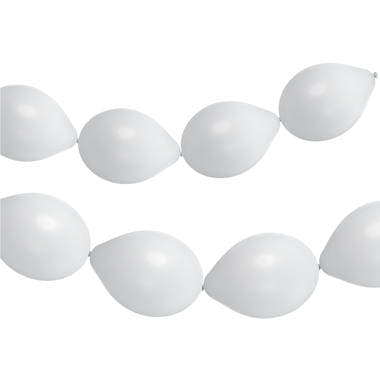 Link Balloner for Guirlander 8 stk. (Mat Kokosnød Hvid, 33cm)