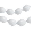 Link Balloner for Guirlander 8 stk. (Mat Kokosnød Hvid, 33cm)