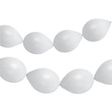 Link Balloner for Guirlander 8 stk. (Mat Kokosnød Hvid, 33cm)