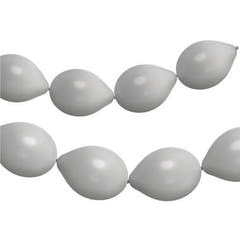 Link Balloner for Guirlander 8 stk. (Mønestøv Sølv, 33cm)