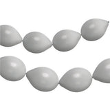 Link Balloner for Guirlander 8 stk. (Mønestøv Sølv, 33cm)
