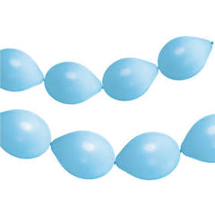 Link Balloner for Guirlander 8 stk. (Mat Pulver Blå, 33cm)
