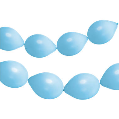 Link Balloner for Guirlander 8 stk. (Mat Pulver Blå, 33cm)