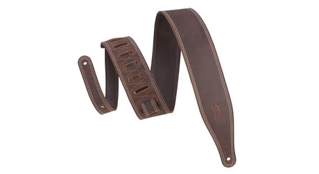 Levys M17BDS guitarrem 2 1/2", mørkebrunt pull-up-læder