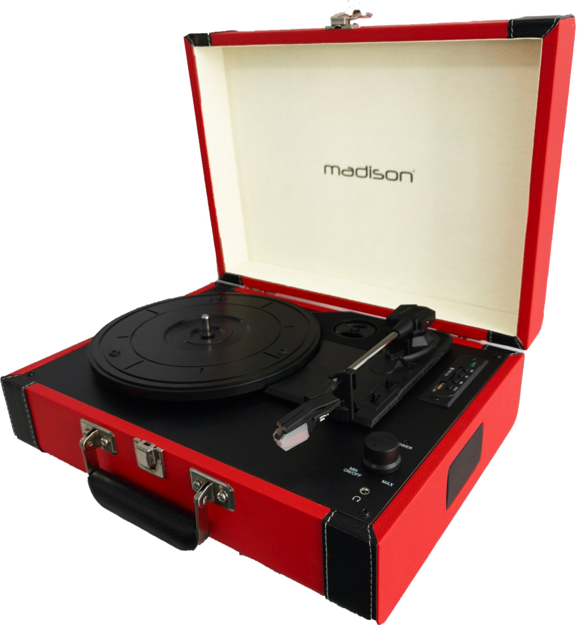 Madison Vintage Pladespiller m. Bluetooth (Rød)