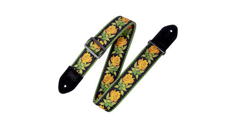 Levys MC8JQ guitarrem 2", gult blomstermønster