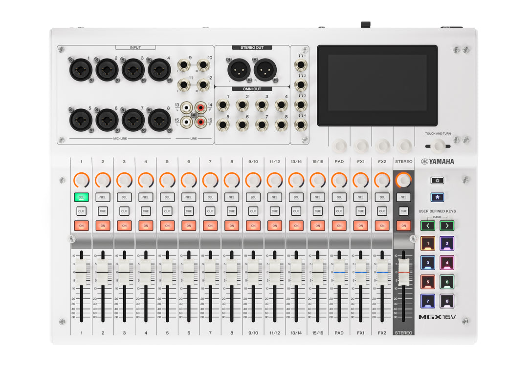 Yamaha MGX16V Digital Mixing Console (Hvid) - Video Version