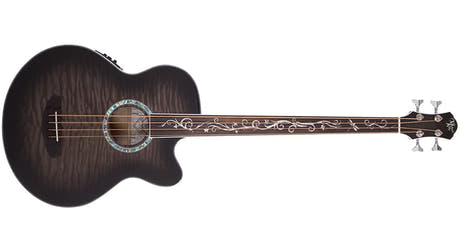Michael Kelly Dragonfly 4 fretless akustisk bas, Smokeburst