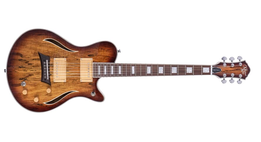 Michael Kelly Hybrid Special hybridguitar, Spalted Maple Burst