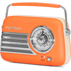 Madison Retro Radio m. Bluetooth og FM (Mat Orange)