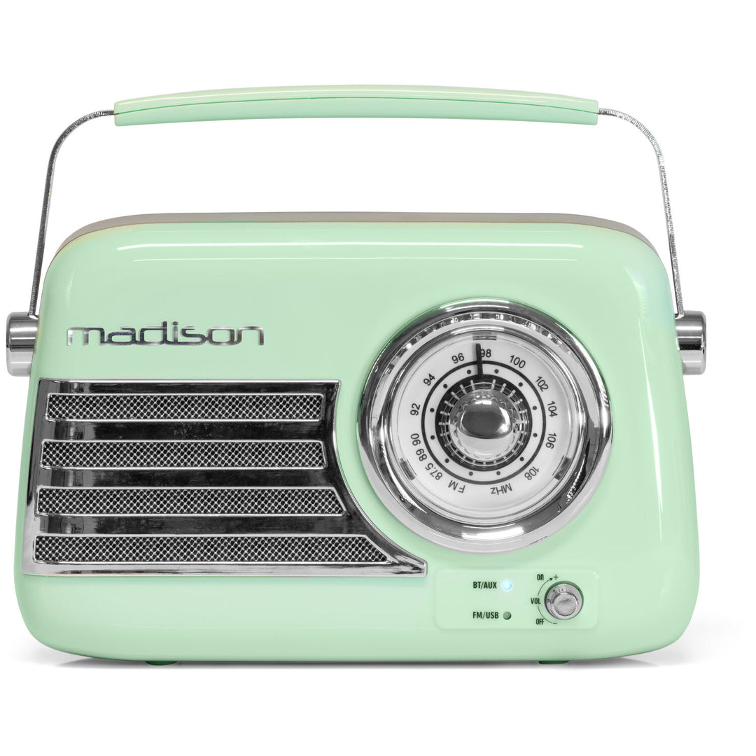 Madison Retro Radio m. Bluetooth og FM (Mint)