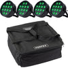 Marconi Polaris 12x12W RGBW Parlampe 4 stk. Bundle m/taske
