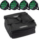Marconi Polaris 12x12W RGBW Parlampe 4 stk. Bundle m/taske