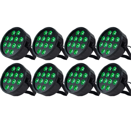Marconi Polaris 12x12W RGBW Parlampe 8 stk. Bundle