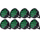 Marconi Polaris 12x12W RGBW Parlampe 8 stk. Bundle